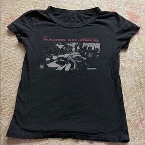 Brandy Melville Black radio silence T-Shirt